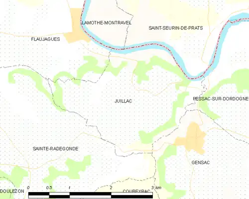 Detailkaart van de gemeente