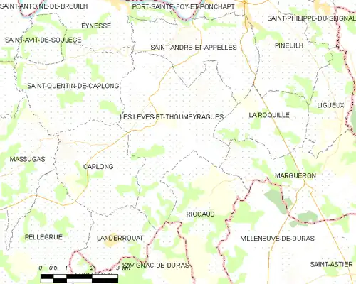 Detailkaart van de gemeente