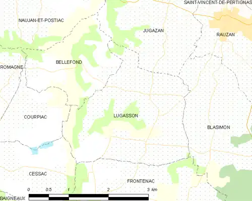 Detailkaart van de gemeente