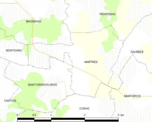 Detailkaart van de gemeente