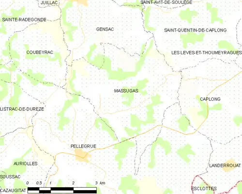 Detailkaart van de gemeente