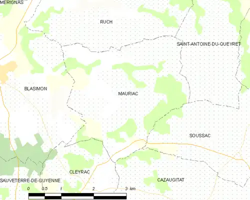 Detailkaart van de gemeente