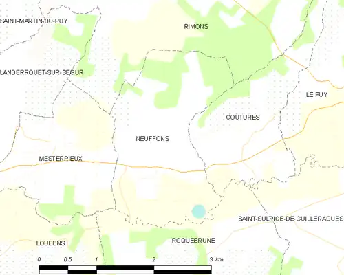 Detailkaart van de gemeente