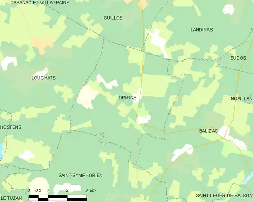 Detailkaart van de gemeente