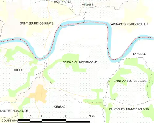 Detailkaart van de gemeente