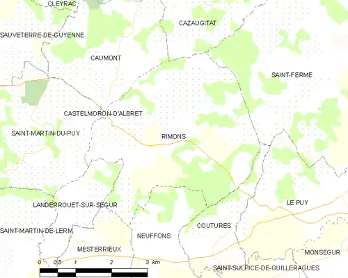 Detailkaart van de gemeente