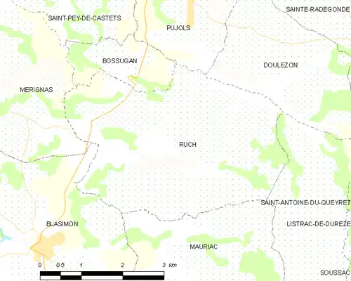 Detailkaart van de gemeente