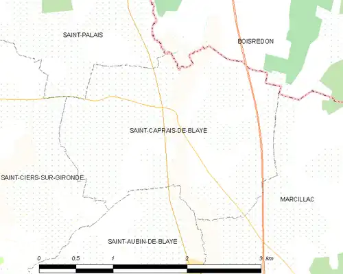 Detailkaart van de gemeente