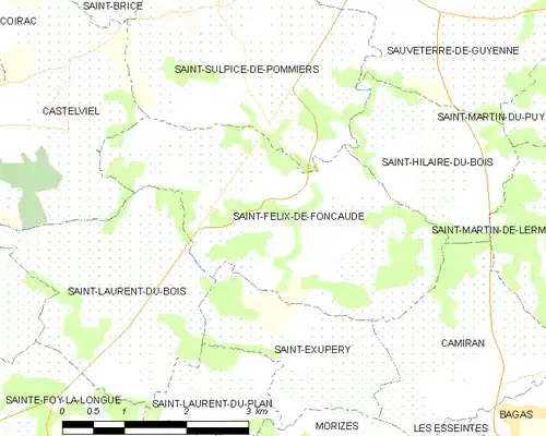 Detailkaart van de gemeente