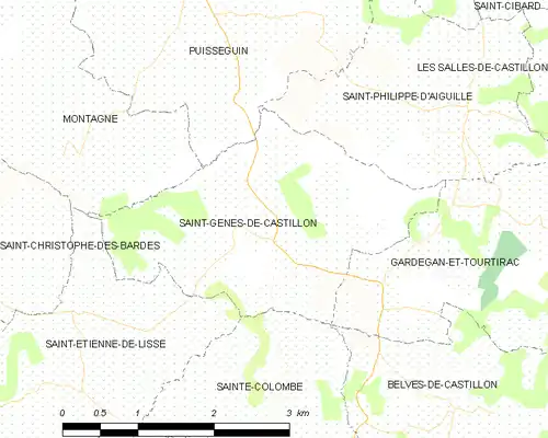 Detailkaart van de gemeente