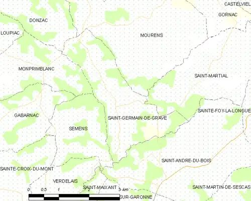 Detailkaart van de gemeente