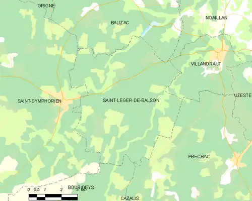 Detailkaart van de gemeente