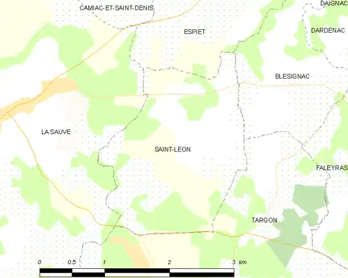 Detailkaart van de gemeente