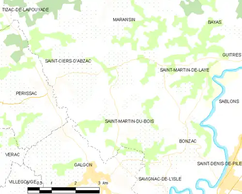 Detailkaart van de gemeente