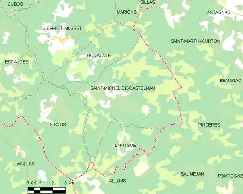 Detailkaart van de gemeente