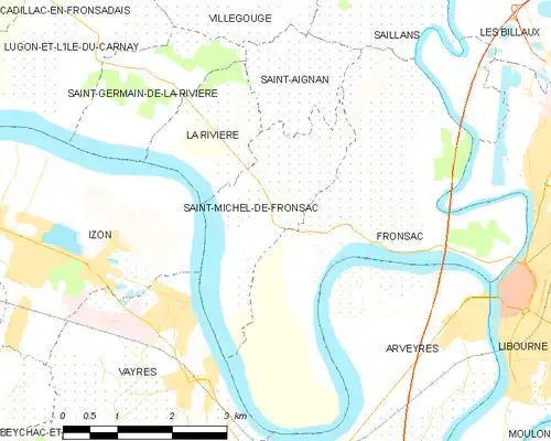 Detailkaart van de gemeente