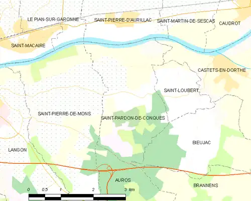 Detailkaart van de gemeente