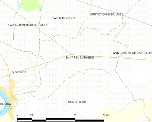 Detailkaart van de gemeente