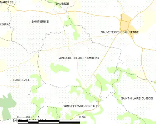 Detailkaart van de gemeente