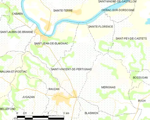 Detailkaart van de gemeente