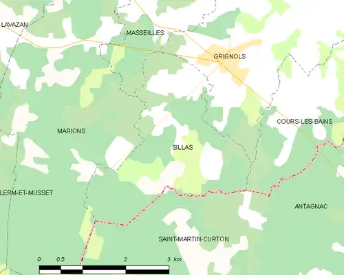 Detailkaart van de gemeente