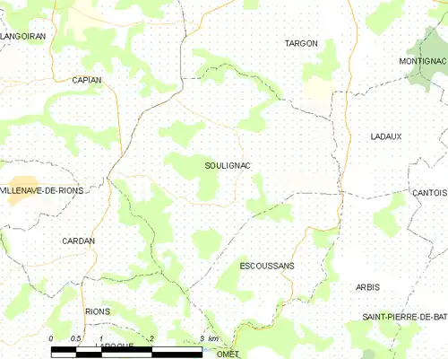 Detailkaart van de gemeente