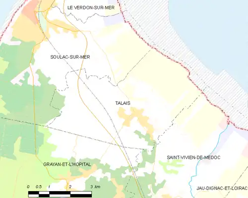 Detailkaart van de gemeente