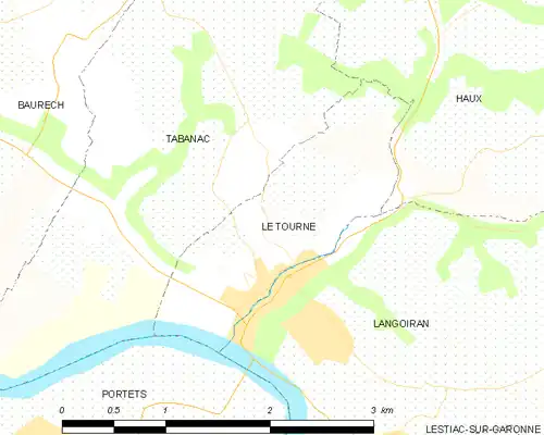 Detailkaart van de gemeente