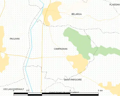 Detailkaart van de gemeente