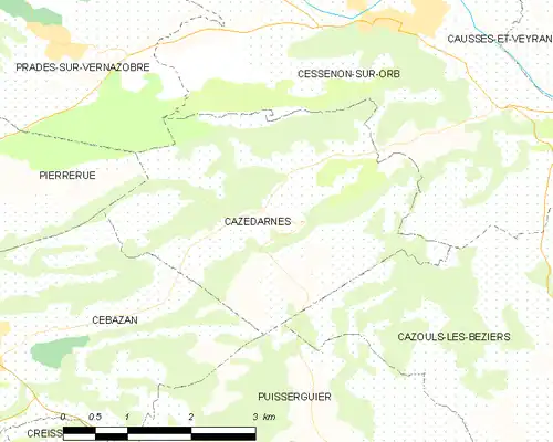 Detailkaart van de gemeente