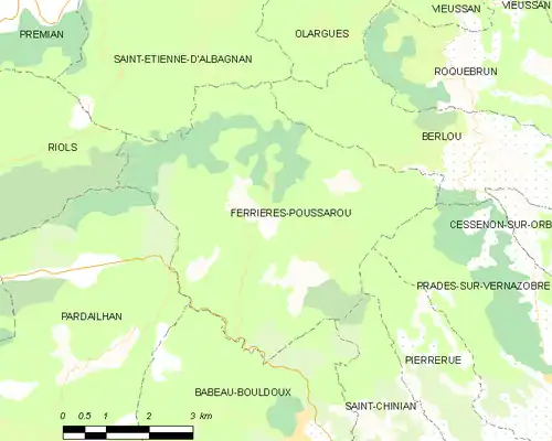 Detailkaart van de gemeente