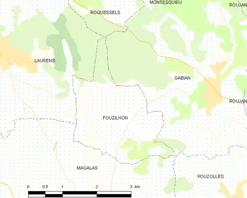 Detailkaart van de gemeente