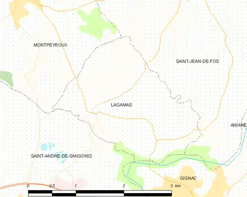 Detailkaart van de gemeente