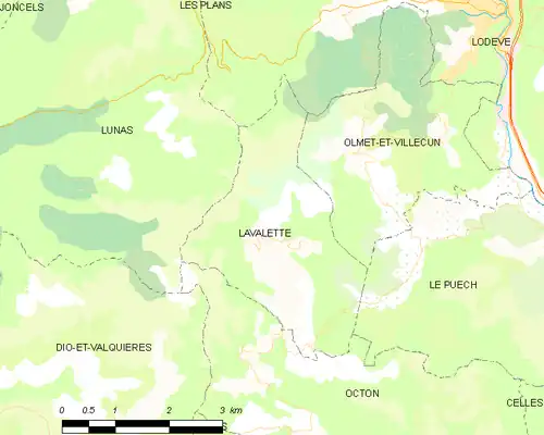 Detailkaart van de gemeente