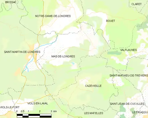 Detailkaart van de gemeente