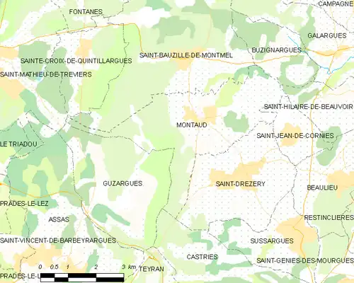 Detailkaart van de gemeente