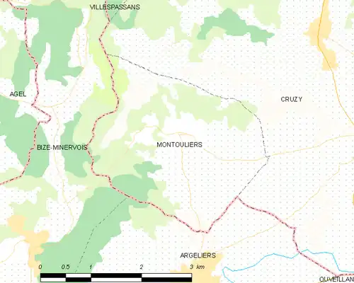 Detailkaart van de gemeente