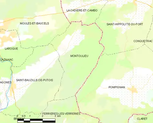 Detailkaart van de gemeente