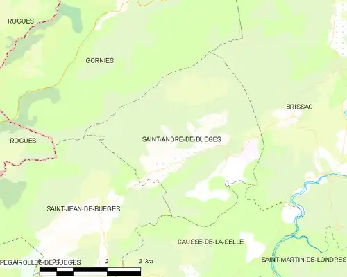 Detailkaart van de gemeente