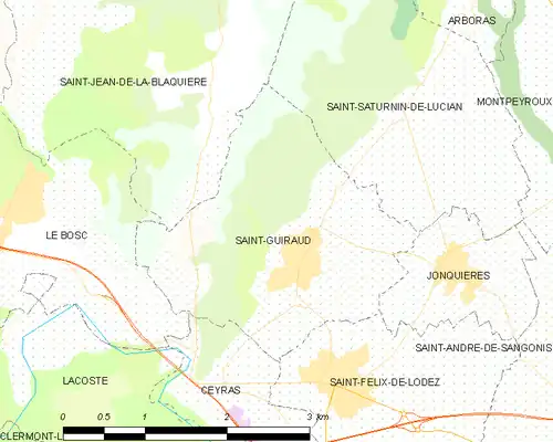 Detailkaart van de gemeente