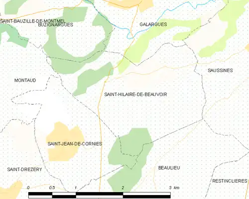 Detailkaart van de gemeente