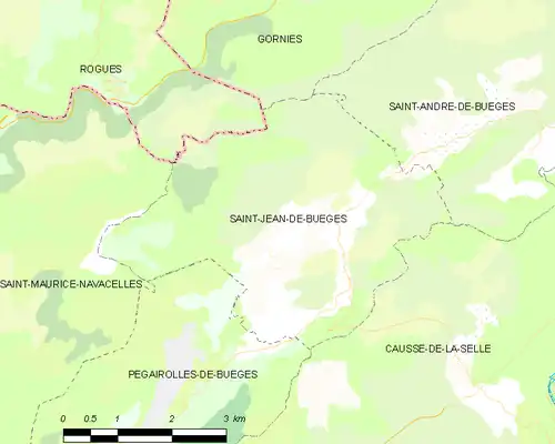 Detailkaart van de gemeente