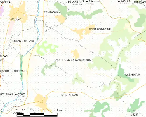 Detailkaart van de gemeente