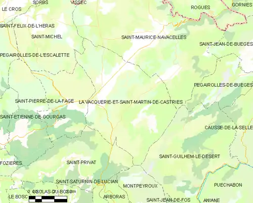 Detailkaart van de gemeente