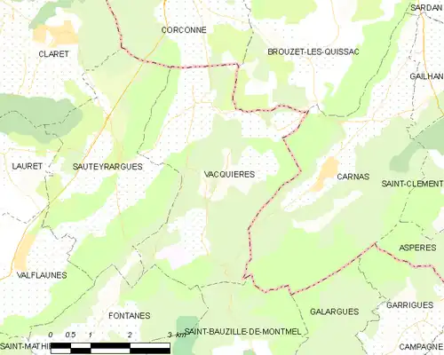 Detailkaart van de gemeente