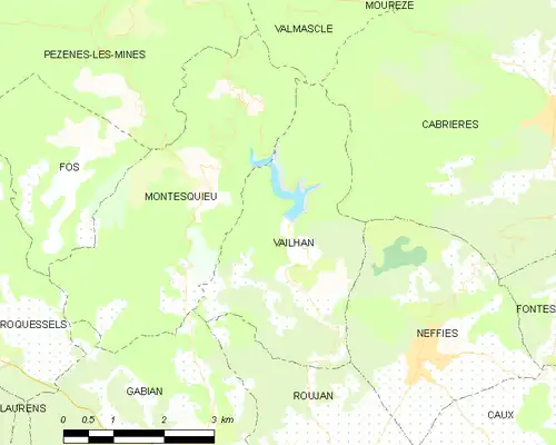 Detailkaart van de gemeente