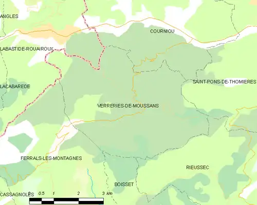 Detailkaart van de gemeente