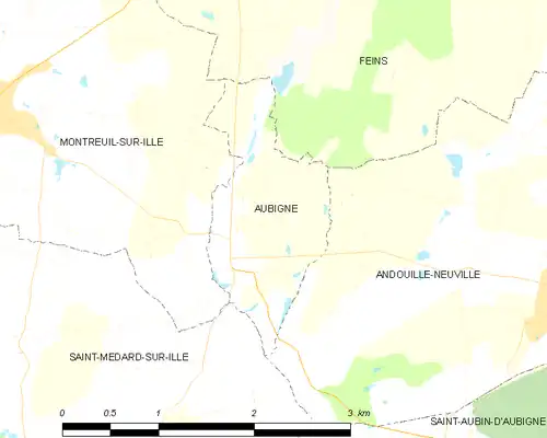 Detailkaart van de gemeente