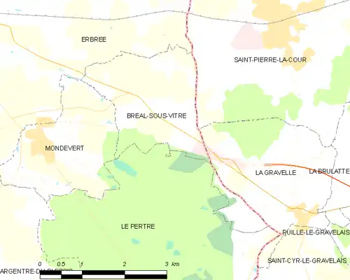 Detailkaart van de gemeente