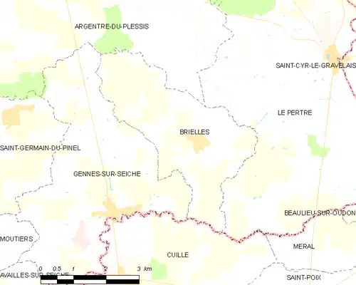 Detailkaart van de gemeente